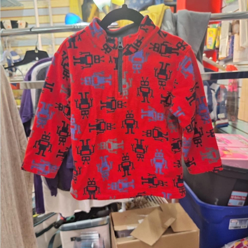 Hanna Andersson Robot Print Pullover Fleece